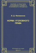 Книга "Норма уголовного права" (Вадим Филимонов, 2004)